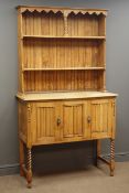 Early 20th century light oak dresser,