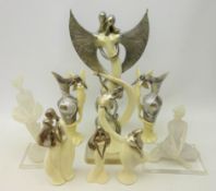 Seven 'Expressions' decorative figures by Regency,