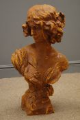 Cast iron bust of a lady,