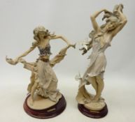 Two Giuseppe Armani figures of dancing women, dated 1992 and 93,