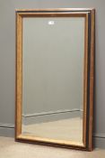 Rectangular bevel edged mirror in painted frame, W71cm,