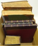 Holy Bible 1787, large folio with full suede leather binding and engraved plates,