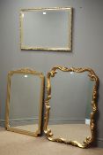 Rectangular ornate gilt framed mirror (76cm x 103cm),
