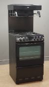 Newworld 'NW55THLG, 444440158' freestanding gas cooker, black finish, W55cm, H144cm,