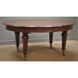 Quality late 19th century mahogany circular extending dining table of 'John Taylor & Son' Edinburgh,