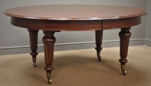 Quality late 19th century mahogany circular extending dining table of 'John Taylor & Son' Edinburgh,