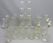 Collection of clear glass carafes in quarter litre,