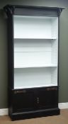 Arts & Crafts style display cabinet, projecting cornice,