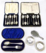 Set of six silver Coronation spoons by R Bond & Co, Sheffield 1935,