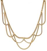 9ct gold box chain loop link necklace hallmarked approx 11.