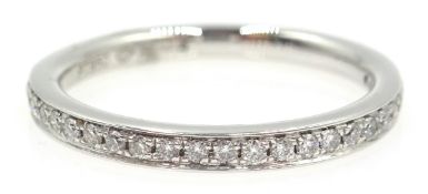 Platinum diamond half eternity ring Condition Report size J