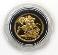 1979 gold proof sovereign cased