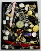 Collection of pocket, wrist and ring watches Collection of pocket,