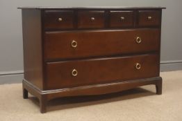 Stag Minstrel chest, four short and two long drawers, W107cm, H72cm,