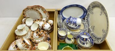 Victorian and later tea and dinner ware comprising three part tea sets,