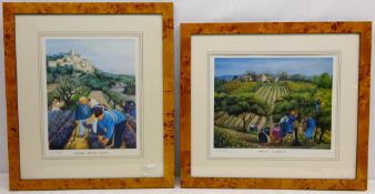'Olives & Sunflowers' and 'Lavender Harvest - Lacoste', two limited edition colour prints No.