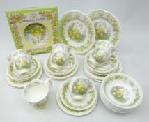 Royal Doulton 'Brambly Hedge Spring' tea ware comprising seven trios, spare saucer and tea plate,