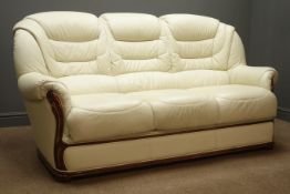 Italian lounge suite, three seat sofa (W188cm),
