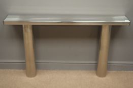 Stainless steel bench, W121cm,