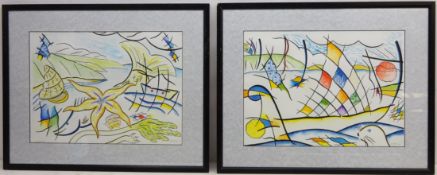 Seascape & Seascape ll, two 20th century watercolours signed and dated '95 by G.