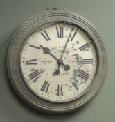 Gent & Co Ltd Leicester 'Parsons Patent' electric impulse slave clock, circular moulded case,