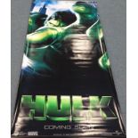 Large cinema banner for the 2003 film The Hulk, printed on vinyl,