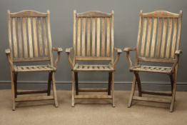 Set three 'Alexander Rose' folding garden chairs