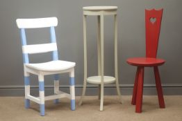 Painted chapel chair,