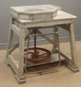 Foot operated potters wheel, W86cm, H92cm,