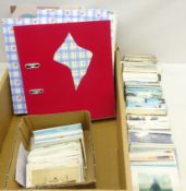 Quantity of late 20th century postcards and a small quantity of early 20th century postcards,