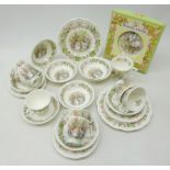 Royal Doulton 'Brambly Hedge Summer' teaware comprising six trios and cup & saucer, beaker,