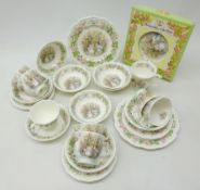 Royal Doulton 'Brambly Hedge Summer' teaware comprising six trios and cup & saucer, beaker,