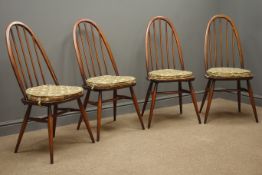 Set of four Ercol hoop back chairs