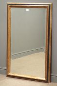 Rectangular bevel edge mirror in painted frame, W71cm,