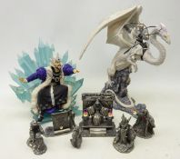 Two Enchantica limited edition figures 'Vrorst on His Ice Throne' and 'Snowthorn & Wargren',