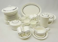 Wedgwood Susie Cooper 'Charisma' pattern tea and dinner service for six persons