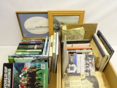 Collection of books including Horse Racing, Family History, fiction and other books,