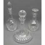 Waterford Lismore pattern ships decanter,