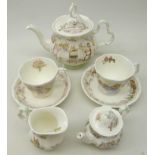 Royal Doulton 'Brambly Hedge Tea Service' comprising teapot, milk jug,