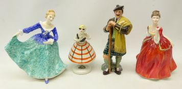 Three Royal Doulton figures, Janette,