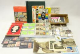 Collection of stamps, cigarette cards and ephemera including; W.A. & A.C.