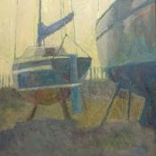 Leigh-on Sea, oil on board signed and dated '99 by Peter Smith 60.5cm x 60.