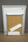 A1 lockable snap frame display board, (89cm x 64cm) and a lockable framed cork board,