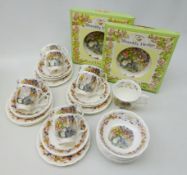 Royal Doulton 'Brambly Hedge Autumn' teaware comprising seven trios and one cup and saucer,