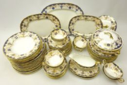 Aynsley part dinner service decorated with a grape and vine border,