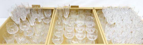 Large quantity of drinking glasses including a pair Stuart brandy glasses,
