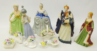 Lladro 'Spring Token' 5604, five Franklin Porcelain figures comprising 'Jo', 'Elizabeth I',