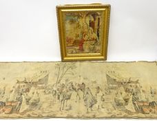 Victorian gilt framed woolwork picture,