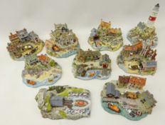 Collection of eight Danbury Mint 'The RNLI Collection' limited edition model diorama comprising