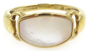 9ct gold mother of pearl ring, hallmarked Condition Report Size J, approx 1.